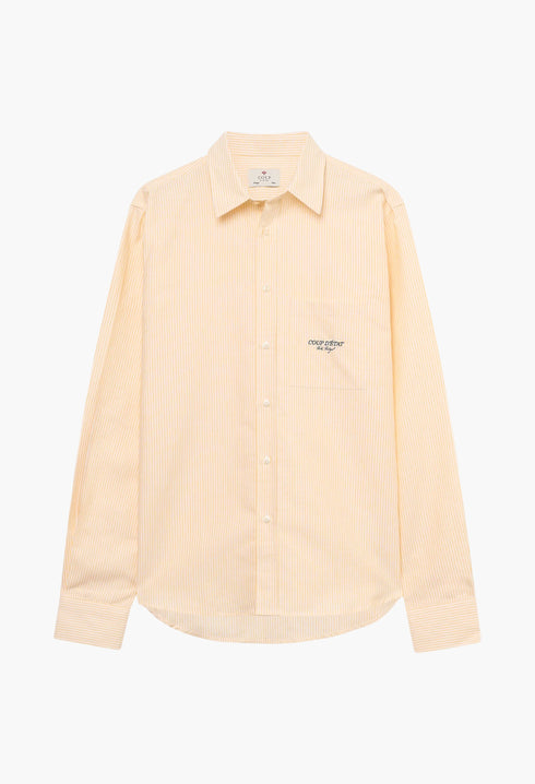 Pocket Shirt - Yellow Striped - GLAM MODA